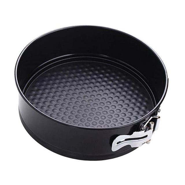 Molde desmontable antiadherente para pasteles, bandeja para hornear, ideal para bodas, fiestas y cumpleaños. Negro redondo 22x7cm