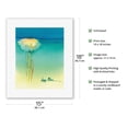thumbnail image 2 of Lookin For Love - Hawaiian Jellyfish (Pololia) - From an Original Hawaii Watercolor Painting by Peggy Chun - Fine Art Rolled Canvas Print 11in x 14in, 2 of 4