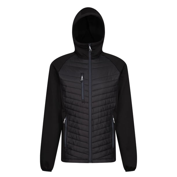 Regatta - Chaqueta Híbrida Navigate Acolchada para Hombre (Negro, Gris Seal)