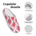 thumbnail image 5 of Fotbe Strawberries Pattern Women's Fuzzy Curly Fur Memory Foam Loafer Slippers Indoor Outdoor Slippers Winter Home Shoes-35/36, 5 of 7