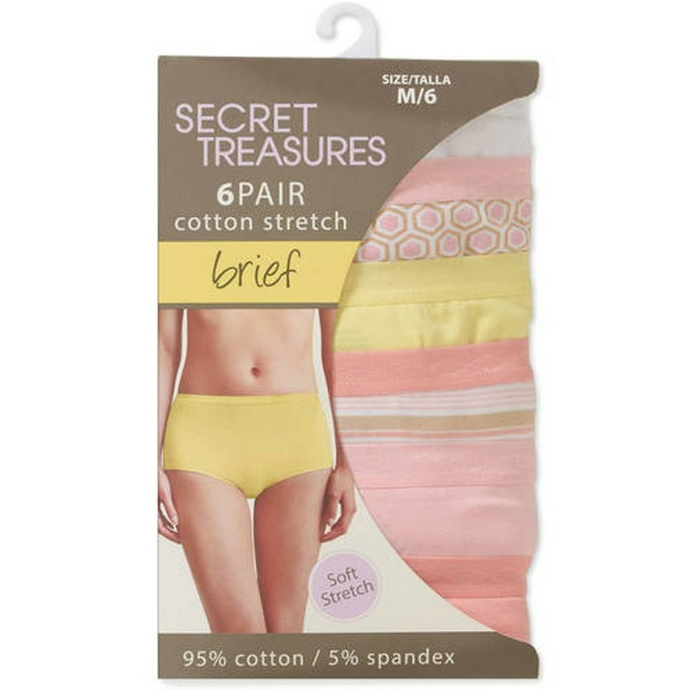 Secret Treasures Secret Treasures Cotton Stretch Brief, 6 Pack