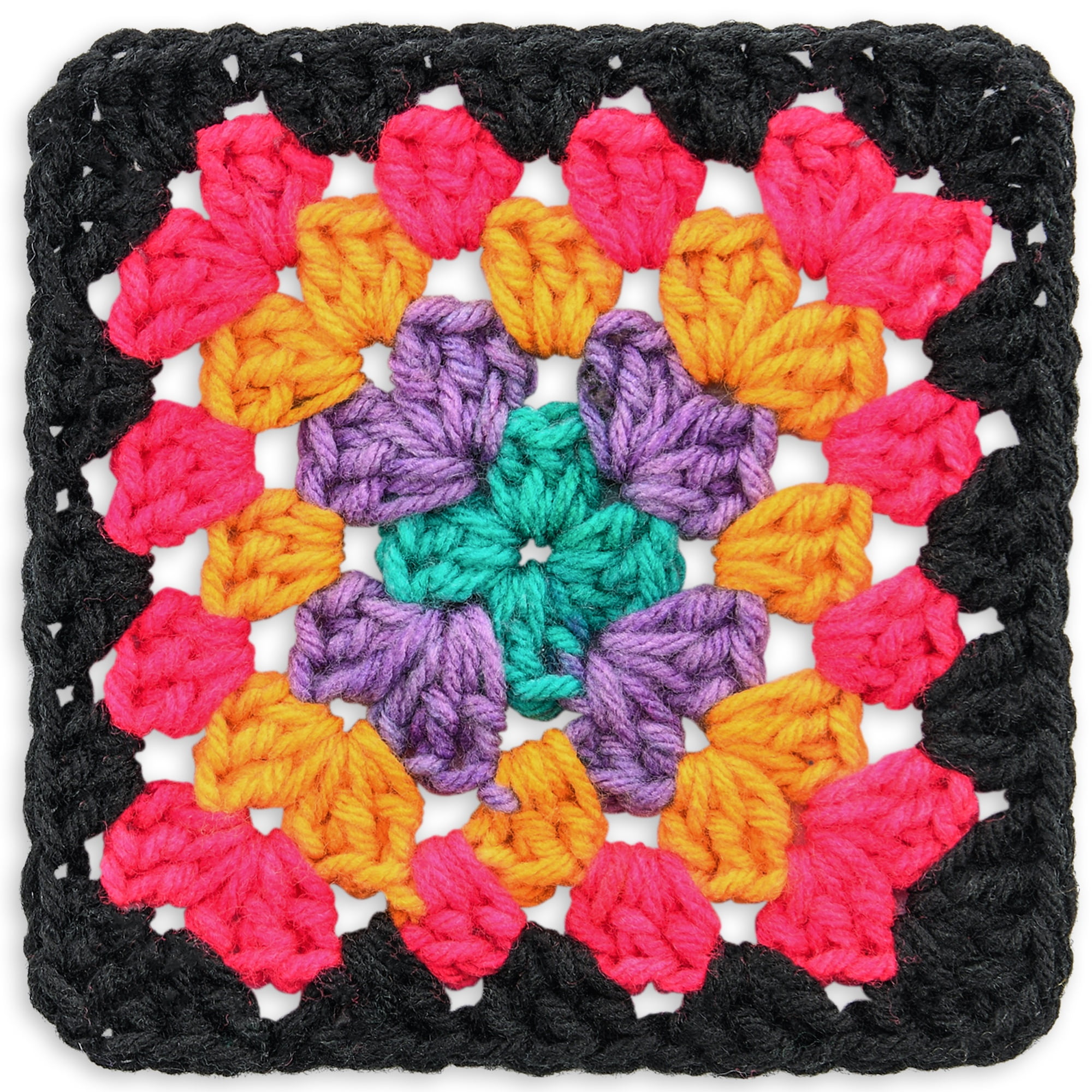 Red Heart® Granny Square™ #4 Med Acrylic Yarn, Blk-rad party 250g 417yd (3Pk)