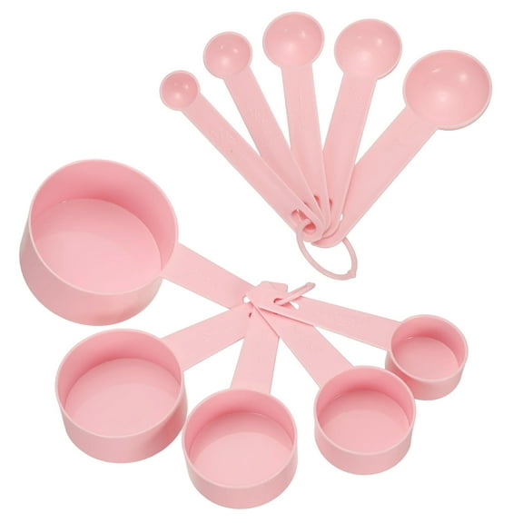 Measuring Spoon Set, Home Essentials Cooking and Baking Tools for Coffee Cocktail Tea Pink