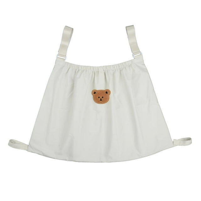 Consola colgante para padres, bolsa de almacenamiento, portavasos para cochecito, correa para cochecito oso beige Zulema Organizador de cochecito