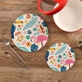 thumbnail image 2 of Flamingo 2 Pack Pot Holders Trivets, Heat Resistant Hot Pads for Kitchen Table Decoration Trivets for Hot Dishes/Pot/Bowl/Teapot/Hot Pot Holders, 7" + 9.45", 2 of 7