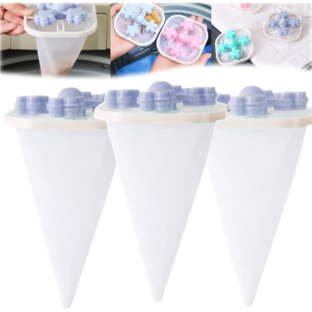 Easygou Pet Hair Remover for Laundry – 3/6 Pack Reusable Washing Machine Lint Catcher, Floating Mesh Filter for Dog & Cat Hair