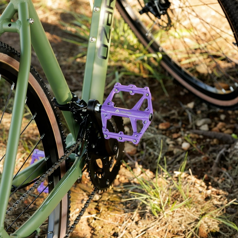 Ozark Trail Aluminum Mountain Bike Pedals Compact and Durable Purple Walmart
