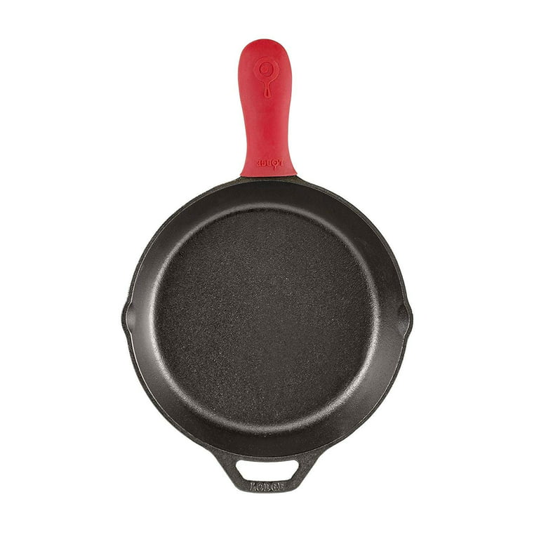 Lodge Silicone Hot Cast Iron Skillet Handle Holder, 5-5/8 L x 2, Red 