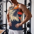 thumbnail image 5 of Zufioo American Bald Eagle A Print Men's Vest, Sleeveless Quick-drying Muscle T-shirt, Suitable for Sports Fitness, Home Leisure Wear-XX-Large, 5 of 7