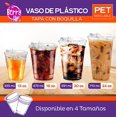 thumbnail image 5 of Berry Hip 50 Vasos de Plastico de 16 oz (473 ml) con Tapa con Boquilla Transparentes, Desechables, Vasos Perfectos para Llevar Café, Chocolate, Bebidas Frias, Batidos, 5 of 5