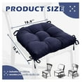 thumbnail image 7 of Indoor Outdoor Wicker Patio Seat Cushion Navy Blue Chair Waterproof U Shaped Seat Cushion for Home Garden Use 18" X 18", 7 of 7