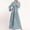 A02363-Sky Blue, variant on CALAFEBILA Summer Dresses for Women Long Sleeve Solid Color Maxi Kaftan Dress Muslim with Belt Long Women Dresses