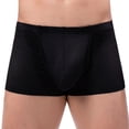 thumbnail image 1 of PEASKJP Mens Trunk Boxer Brief Boxer Briefs Short Leg Comfortable Underpants,Black L, 1 of 5