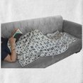 thumbnail image 6 of Fish Soft Flannel Fleece Throw Blanket, School of Fish Pattern with Dost and Stripes Illustration with Nautical Ocean Fauna, Cozy Plush for Indoor and Outdoor Use, 50" x 60", Multicolor, by Ambesonne, 6 of 6