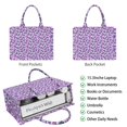thumbnail image 2 of Large Capacity Tote Bag,Purple Butterfly Pattern Handbag Fashion Luxury Tote Bag,15.7"x13"x 5.1" Inches,Laptop Compatible, 2 of 6