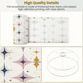 thumbnail image 4 of Linen Drum Lampshades Mid Century Vintage 1950s Modern Retro Atomic Symmetrical Starbursts 13"x13"x10" Light Shade for Table Lamps Drum Lamp Shades Lampshade Replacement Assembly Required, 4 of 8