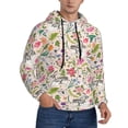 thumbnail image 2 of Lsque Bunny Floral Pattern Casual Men's Hoodie,Hooded Sweatshirt with Kangaroo Pocket,Pullover Hoodie-3X-Large, 2 of 7