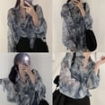 thumbnail image 3 of Spring And Summer Design Super Fairy Tie Dyed Long Sleeve Shirt Versatile Loose Sunscreen Shirt, 3 of 11