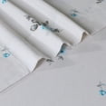 thumbnail image 3 of Sleepdown 100% Cotton Flannel Sheets Twin Size Bed Sheets Set with Deep Pockets, Brushed Flannel with Elastic Fitted Sheet Set, Soft & Cozy Sheets - 3 Piece Bedding and Pillowcase set, Blue Floral, 3 of 8
