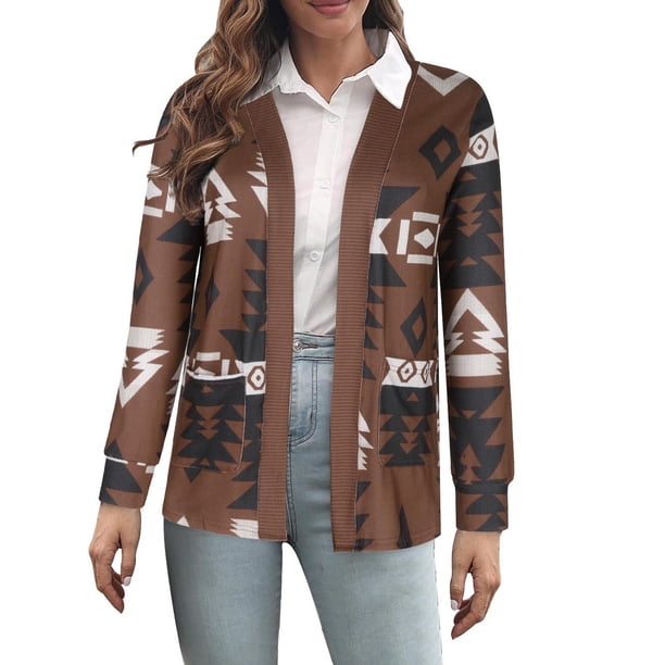 Puntoco Mujer Moda Color a juego Mangas largas Punto Cardigan Suelto tops Blusa Suéter Puntoco Puntoco-5036