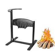 Manual Log Splitter Double Wedge, Firewood Kindling Splitter, Open Top Ring Design, Firewood Kindling Splitter for Wood with Sharpening Stones for Fireplace, Firepit