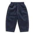 thumbnail image 3 of Huanglei Soft Denim Boy Pants For Kids – Summer Straight Lit Everyday Trousers For Boys ，Straight Leg Boys Jeans /Size 2-3 Years(Dark Blue), 3 of 4