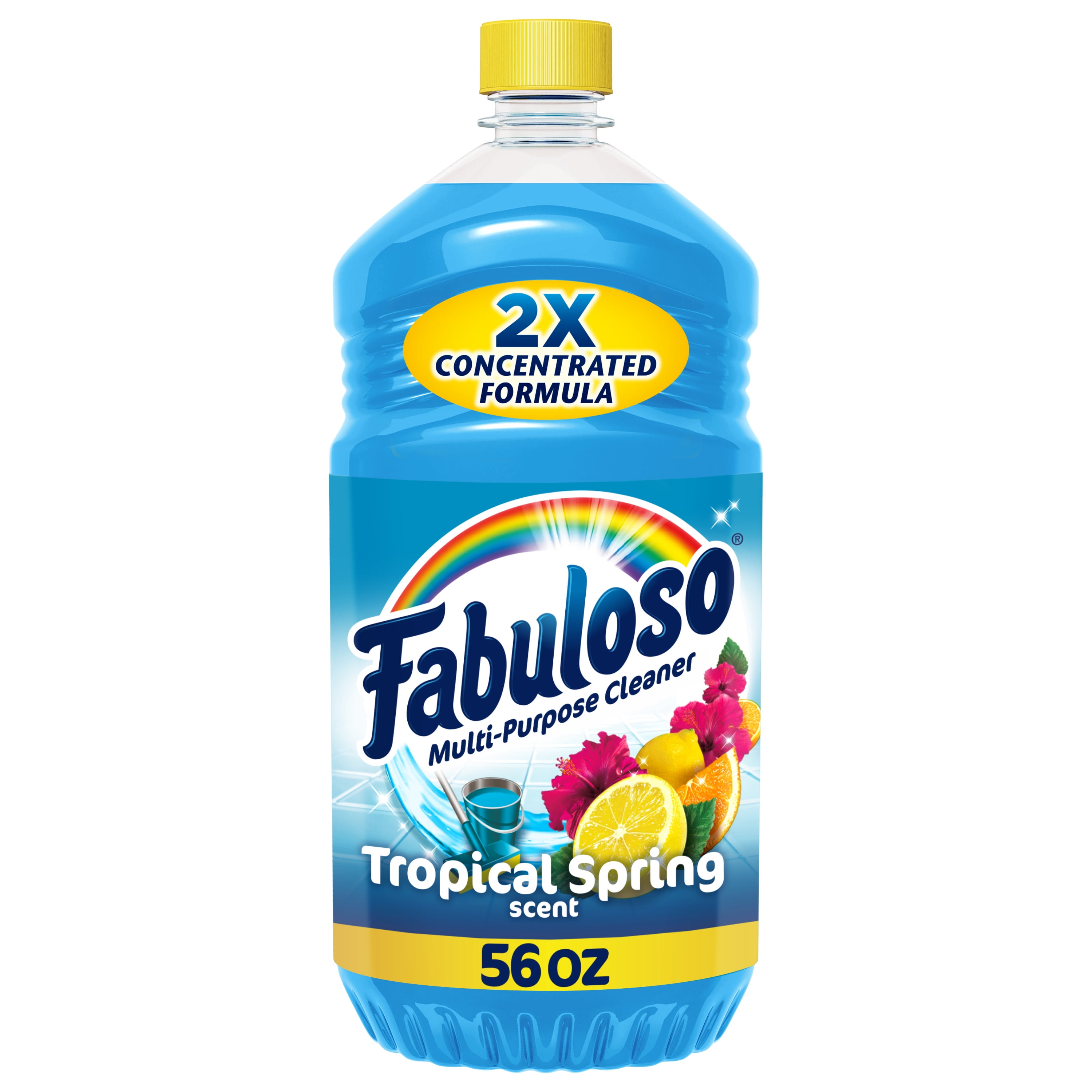 Fabuloso Multi-Purpose Cleaner, 2X Concentrated Formula, Tropical Spring Scent, 56 fl oz