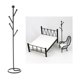 thumbnail image 4 of Muebles de metal en miniatura Bloques de construcción de Mini muebles de para bebés 1/6 BJD Doll & Dollhouse Ki - Soporte para sombrero Negro, 4 of 8