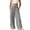 Grey, variant on Tanghaowl Plus Size Pants for Casual Comfort with Waist and Elastic Ankles Breathable Wide-Leg Palazzo Trousers Grey XXXXL