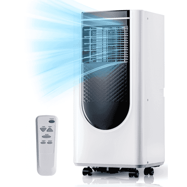 Nyzgax 4400 BTU (8000 ASHRAE)  Portable Air Conditioner with Remote, Covers up to 350 Sq. Ft., 3-in-1 & Window Kit Included