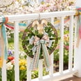 thumbnail image 4 of Nkmbld Spring Wreath for Front Door, Easter Bunny Wreath Easter Door Hangers for Indoor Outdoor Home Farmhouse Table Mantel Window Wall Decor, 4 of 9
