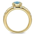 thumbnail image 4 of Everly Women’s 1 1/4ct Sky Blue Topaz 1/4ct Diamond 10k Yellow Gold Marquise Ring - GH, I2-I3, 4 of 10