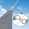 thumbnail image 2 of Triangle Shade Sail Waterproof UV Protection 95% Polyester Resistant and Breathable for Garden Terrace with Rope 2.4*2.4*2.4m（grey）, 2 of 5