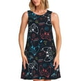 thumbnail image 1 of Fotbe Joystick Gamepad Vestido de Verano sin Mangas para Mujer – Vestido Midi Línea A, Estilo Camiseta Floral, Vestido Playero Casual y Fluido, 1 of 7