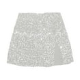 thumbnail image 7 of HNMKIU Sparkly Sequin Midi Skirt Elegant Nightclub Party Performance Outfit Disco Fashion Evening Wear Silver,M, 7 of 7