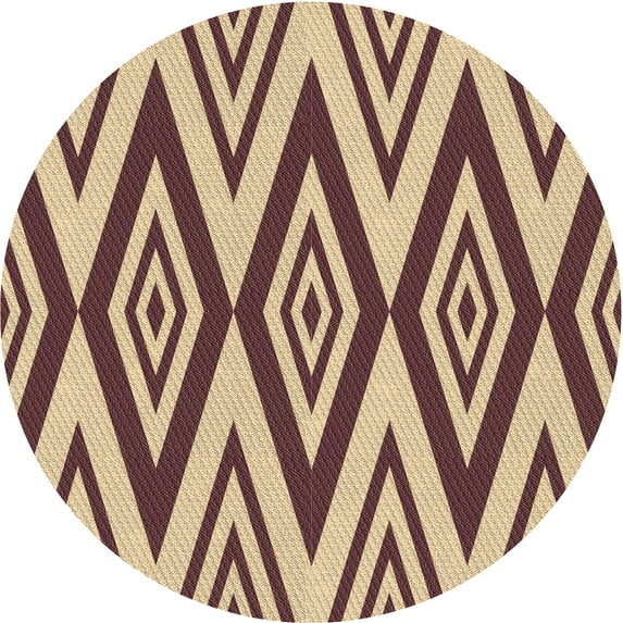 Ahgly Company Machine Washable Indoor Round Transitional Yellow Area Rugs, 7' Round