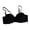 Black, variant on Gymayou Women Wireless Push Up Bra Comfort Lift Support Bralette Wavy Edge Adjustable Strap Seamless Bras Dark Green A