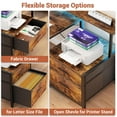 Homieasy 72.8" L Shaped Desk with File Drawer, Reversible Computer Desk ...