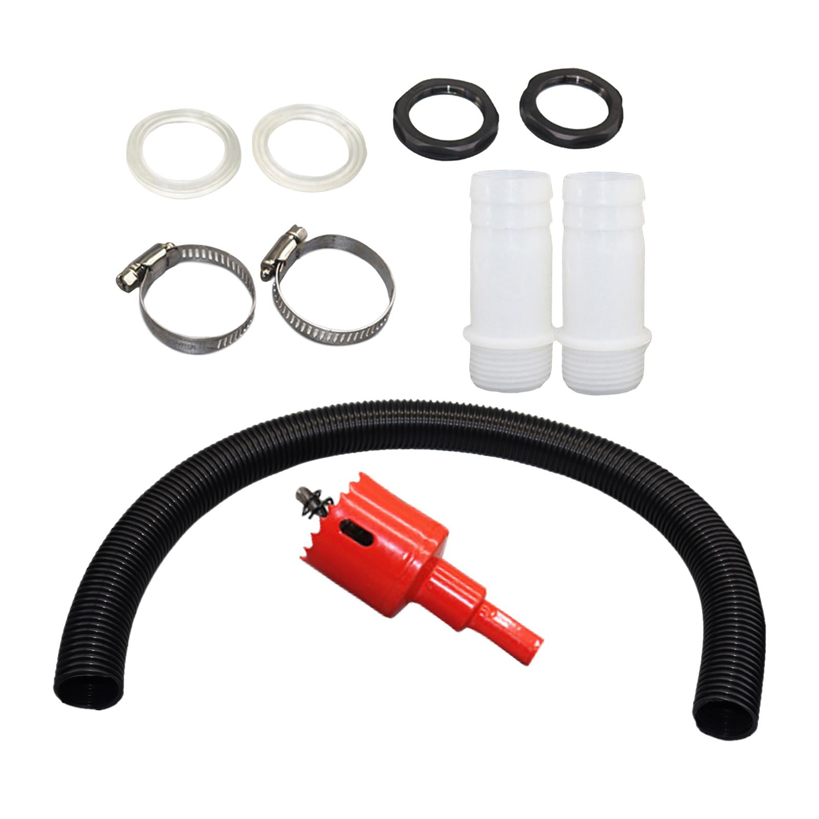 Rain Barrel Overflow Hose , Water Collection Easy Install Lightweight Durable Hose Connector Pipe for Outdoor Activities Balcony Yard 3.2cm With Taper