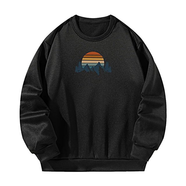 Xuanheng Chandail à Col Rond pour Femmes, Vêtements d'Hiver et d'Automne pour Camping, Randonnée, Maison, Bureau, Noir