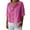 Hot Pink, variant on ShiShine Womens Button Down Shirts Half Sleeve Blouses Plus Size Dressy Casual Solid Color V Neck Tops