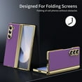 thumbnail image 3 of Allytechgroup Screen Protector Case for Samsung Galaxy Z Fold 7, Matte Slim Hinge Protection Anti-Scratch Full Body Shockproof Bumper Rugged Phone Case Cover for Galaxy Z Fold 7, Purple, 3 of 9