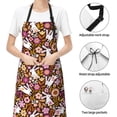 thumbnail image 4 of Kdxio Flower Bunny Apron with Pockets Adjustable Kitchen Aprons for Men Women Waterproof Aprons for Cooking,Drawing,Crafting, Baking Household Cleaning, 4 of 8