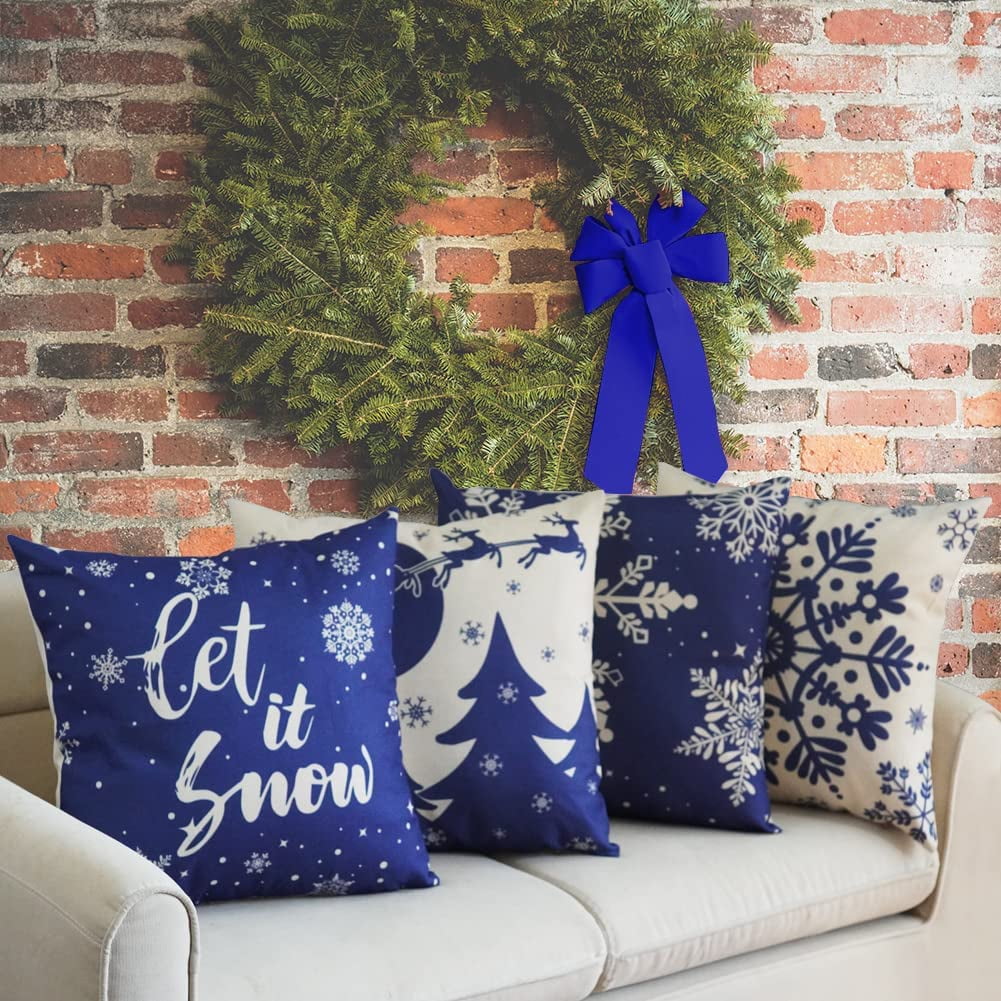 Outdoor snowflake pillows cheap