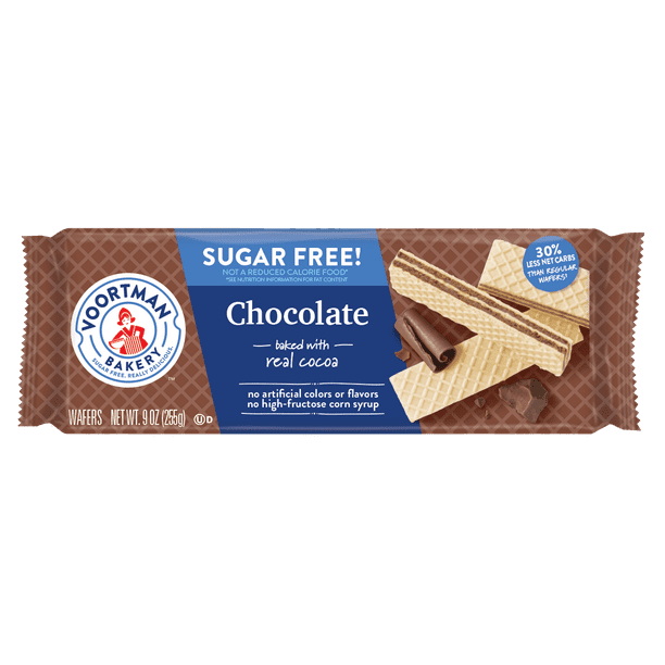 Voortman SugarFree Chocolate Wafer Cookies, 9 Oz.
