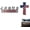 1pcs, variant on Jinerra Blessed Jesus Edition Cross Emblem Metal Badge, Raised Letter 3D Chrome Christian American Flag Car Emblem for Truck SUV, Christian car Accessories