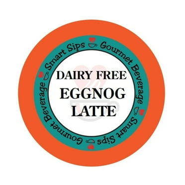 DAIRY-FREE, VEGAN | Eggnog Latte, 48 Count, Single-Serve Gourmet Dairy-Free Latte Pods for Keurig K-cup Brewers