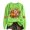 Light Green, variant on Halloween Edition Hoodless Sweatshirt for Wear Round Neck Long Sleeve Pullover Cozy Stylish Autumn Seasonal Top for Women Blue L