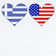 thumbnail image 2 of CafePress - Greek American Hearts Body Suit - Baby Light Bodysuit, Size Newborn - 24 Months, 2 of 4