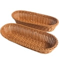 thumbnail image 1 of Cesta de plástico de 2 piezas Cesta de plástico Canasta Imitación de ratán Cesta de plástico Cesta de alimentos, 1 of 5